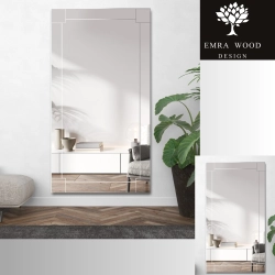 Lustro kryształowe glamour w lustrzanej ramie - KIARA OptiWhite